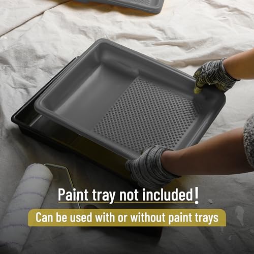 Bates- Paint Tray Liner, 9 Inch, 10 pcs, Grey Paint Pans Trays, Plastic Paint Tray, Roller Tray Liners - color: Gray, size: 10 Pack 9 Inch