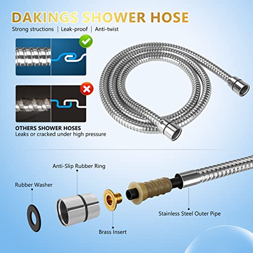 6 Spray Modes High Pressure Handheld Showerhead Set Upgraded - color: ‎Premium Chrome