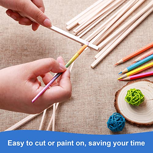 222Pcs Balsa Wood Sticks Variety Wood Strips Balsa Square Wooden Dowels Rod - color: 1/8in+3/16in+1/4in 222pcs