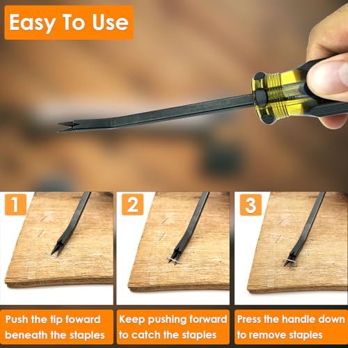 Upholstery Staple Remover - Staple Puller, Upholstery Tools Tack Lifter with Double Prongs Staple Remover Tool for Removing Staples, Nails or Tacks for Furniture Carpet Floor Carton - size: 1pc Staple Remover
