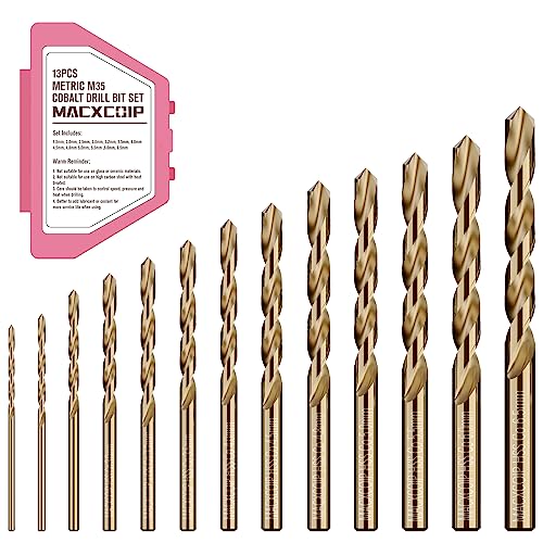 Metric 13Pcs(1.5mm-6.5mm) M35 Cobalt Drill Bit Set - size: 13pcs Cobalt Drill（Metric）