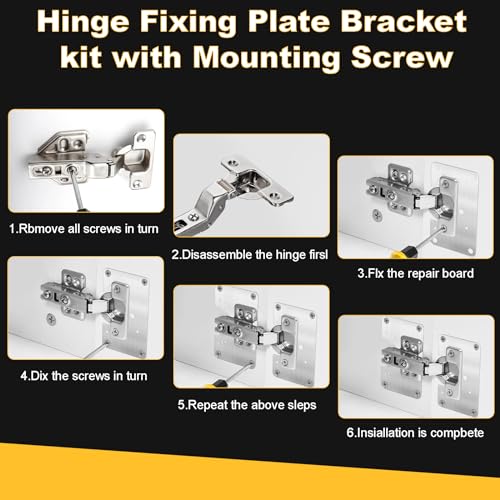 Cabinet Hinge Repair Plate, Hinges Repair Fixing Plate Cabinet Repair Board - size: Small