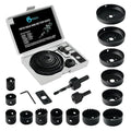 GMTOOLS Hole Saw Set, 19Pcs Hole Saw Kit with General Purpose 3/4" to 5"(19-127mm) Saw Blades, Mandrels, Drill Bits, Installation Plate, Hex Key with Storage Case, Idear for Wood, Plywood, PVC Board - style: Hole Saw 19pcs
