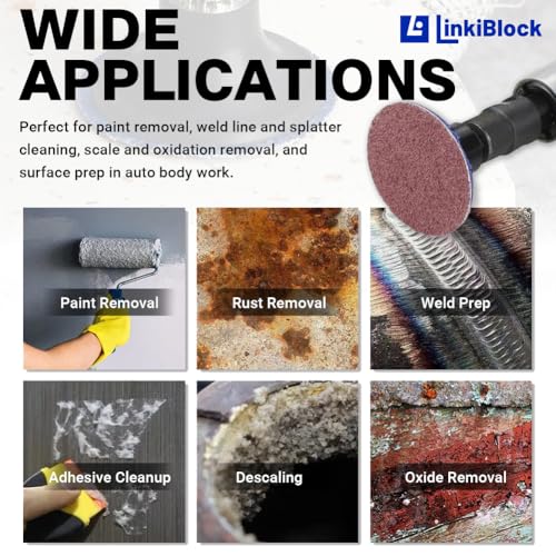 150Pcs 2 inch R-Type Quick Change Aluminum Oxide Surface Conditioning Sanding Discs Set 40 Grit with Adapter & Backing Pad - style: 40 Grit