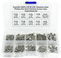 300Pcs #2-56 UNC Stainless Steel Phillips Pan Head Machine Screws Nuts Assortment Kit- #2-56x 5/32" 1/4" 5/16" 3/8" 1/2" 5/8" 3/4" 7/8" 1" - size: #2-56