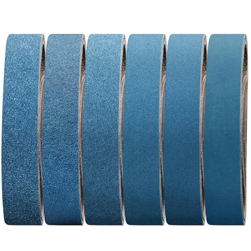 10-Piece Premium 2 x 27 Inch Zirconia Sanding Belts 40-400 Grit - color: Mix Grit, size: 2x27 Inch