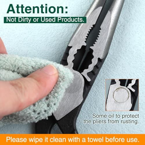 SPEEDWOX High Leverage Long Nose Pliers Pistol Grip Pliers High Leverage Pistol Grip Professional Tool Wire Cutters Reduce Effort by 35% Offset Angled Head Offers Increased Access and Leverage - style: Long Nose Pliers
