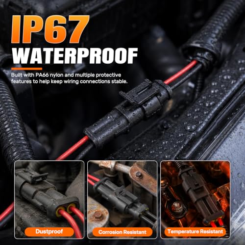 360PCS Waterproof Electrical Connectors with Ratcheting Crimper - size: 360