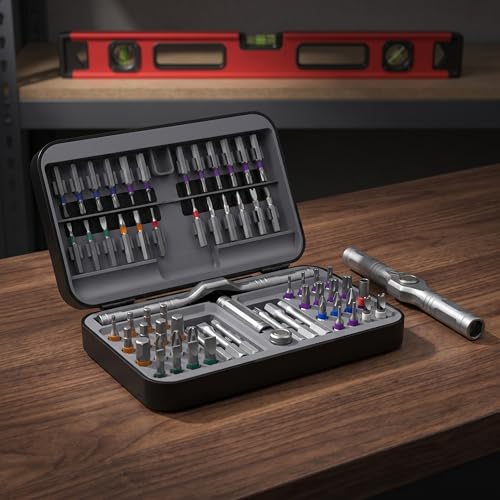 66 in 1 Magnetic Ratchet Screwdriver Set S2 Steel for Home Electronics