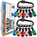 12PCS Bit Holders 1/4 Socket, Hex Shank Screwdriver Bit Holder for Impact Driver Drill Bit Keychain Extension Bar Quick Release Easy Change, Screwdriver Bit Holders for Tools & Home Improvement Gift - color: C01997_12pcs