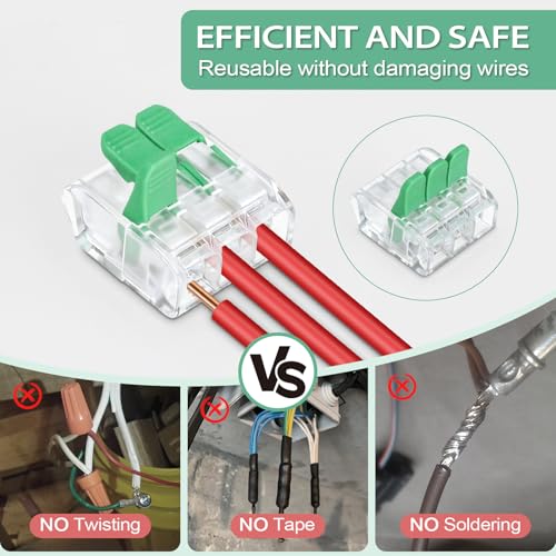 30PCS Lever Wire Connectors 3 Port Electrical Connectors Lever Nuts - size: 3 Ports