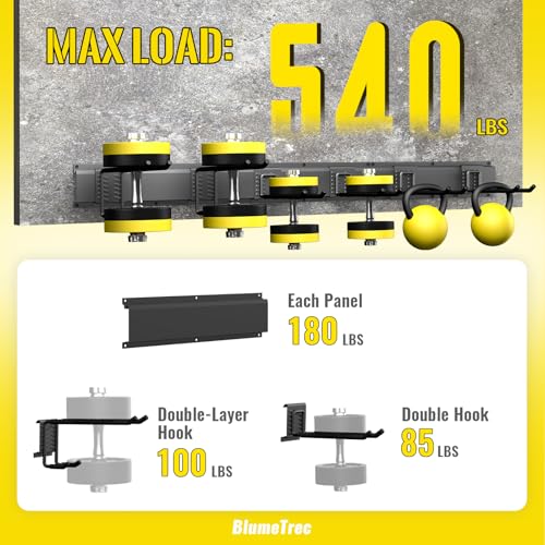Garage Tool Organizer Wall Mount, 48" Heavy-Duty Metal Wall Organizer, 3 Rails with 6 Adjustable Hooks, Garden Storage Rack for Organization Sturdy Tool Hanging Holder for Shovel Shed Yard - size: 48" 3 panels & 6 hooks