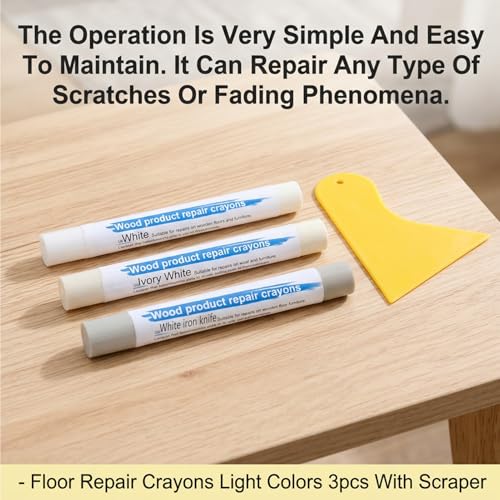 White Wood Filler Sticks, 3 Pack Quick Fix Sticks for Wood Repair