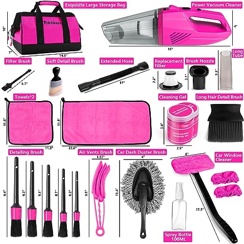 ThinkLearn Car Cleaning Kit with High Power Car Vacuum Detailing Kit