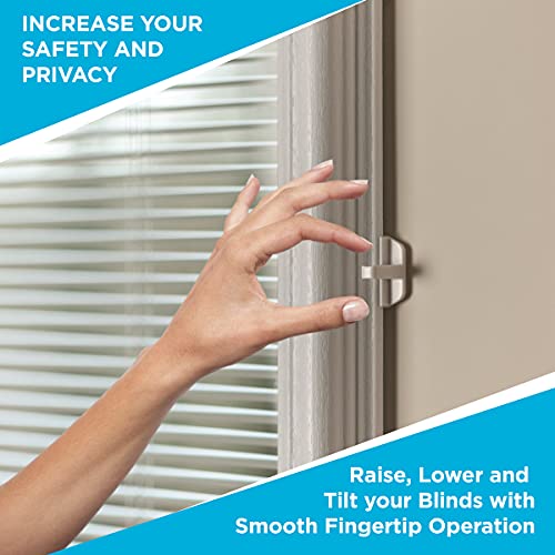 ODL Add On Blinds for Raised Frame Doors - Outer Frame Measurement 24" x 38" - Home Improvement - Easy to Install, Use and Maintain - Innovative Window Shades Behind The Tempered Safety Glass Panels - size: 24"W x 38"H