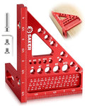 Saker 3D Multi-Angle Measuring Square Tool, Aluminum Alloy Carpenter Square - size: 4.4inch