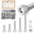 200 Pcs M6 Hex Socket Head Cap Screws Kit, M6-16/20/30/40/50mm Bolts | 304 Stainless Steel M6 Metric Screws Assortment Kit, Bolts Nuts and Washers for Auto, Motorcycle 3D Printer And Machinery - size: M6 - 16/20/30/40/50mm