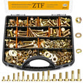 ZTF 528Pcs Grade 8 Bolts and Nuts Assortment Kit, SAE Hex Bolt Hardware Set - color: Gold