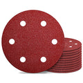 Awutzut 9 Inch 6 Hole Sanding Discs 40 Grit Hook and Loop for Drywall Sander 12PCS - style: 40 Grit