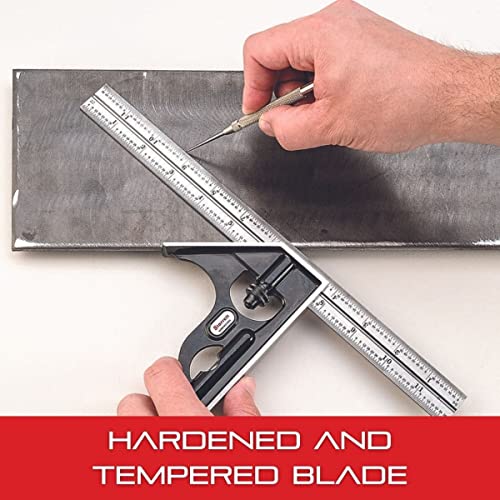 Starrett Blade Only for Combination Squares, Sets & Bevel Protractors, 24"L - size: 24", style: 4R Graduation