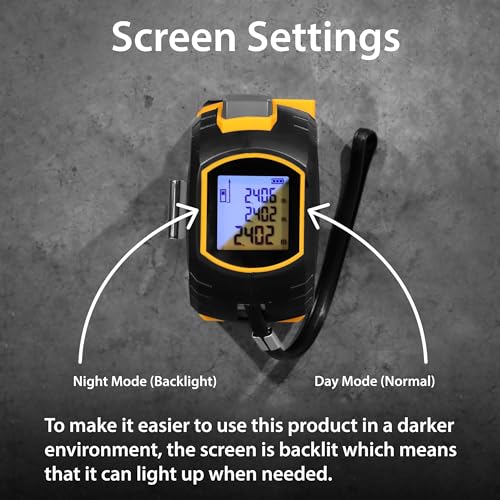 3 in 1 Digital Laser Tape Measure | Laser Level Crosshairs | 130ft/40m LCD | Laser distance measure+tape in one tool.130ft range, 16ft AutoLock, crosshairs, backlit display. Units: ft/in/m/mm/fractions. - color: Yellow/131FT/40meter