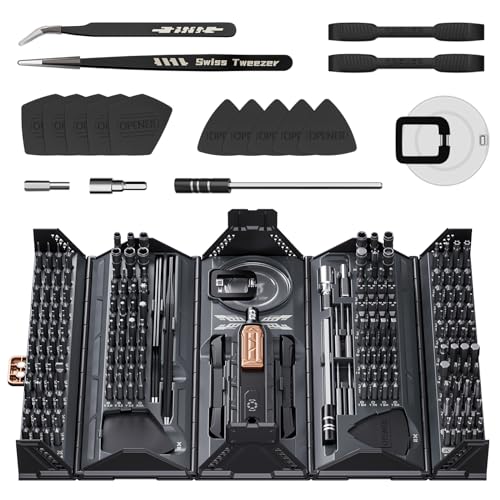 Mini Precision Manual Screwdriver Set,JAKEMY 180 in 1 Laptop Screwdriver Repair Tool Kit,Magnetic Multi-Bit Tiny Manual Screwdriver Bit Kit for DIY,Computer,PS5,Xbox,RC Car,Jewelers,Glasses,Watch,Home - color: Jm-168