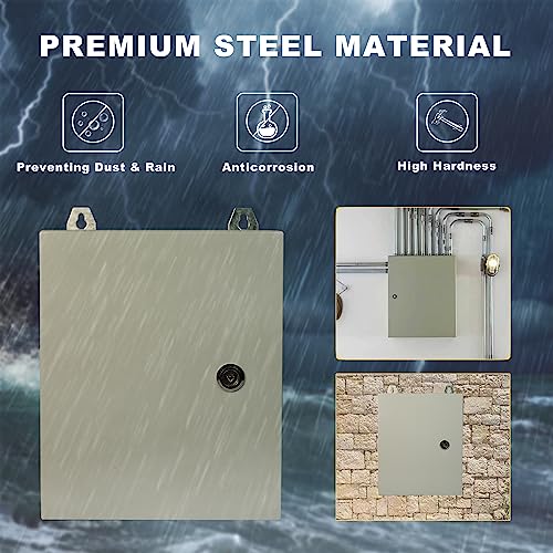 Waterproof Electrical Enclosure 20 x 16 x 8'', Outdoor Electrical Box Weatherproof, Electrical Junction Box with Reinforced Lock - size: 20 x 16 x 8''