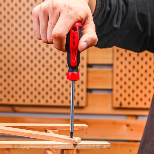 DEKOPRO Tool Set:158 Piece Home Tool Kit, Household Basic Repair Tool Set Comes with Plastic Storage Case-Red - color: Red