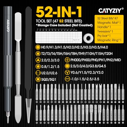 52-in-1 Precision Screwdriver Set, Magnetic Repair Kit for iPhone - size: 52-in-1 S2 Steel