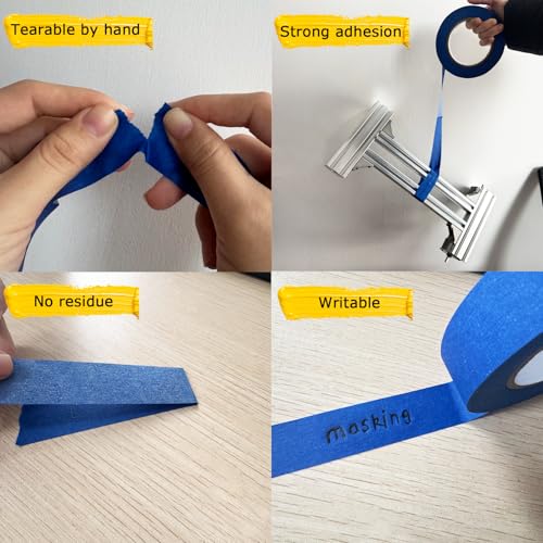 SmaringRobot Blue Masking Tape, Painters Tape, Painting Tape (1442.4yd=0.94IN*60.1yd*24), Original Multi-Surface Easy Removal Paint Tape with Medium Adhesive Backing for Indoor Outdoor Use, 24 Rolls - size: 24 Rolls, 0.94IN X 60.1YD
