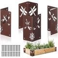 Duraaamo 4 Pack Raised Garden Bed Corner Bracket for Wood Planter Box