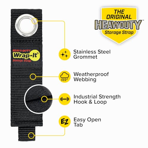 Heavy-Duty Wrap-It Storage Straps, 10-inch (6 Pack) - size: 10" (6-Pack)