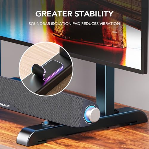AX WABER Universal TV Stand, Table Top TV Stand Base Wobble Replacement for Most 24 to 80 Inch LCD LED TVs, 7 Height Adjustable TV Legs Hold up to 150lbs, Max VESA 800x500mm, Black AX10TB02