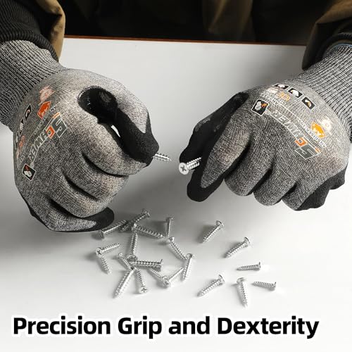 Schwer A4 AIR-SKIN Cut Resistant Work Gloves, Ultra Lightweight, AR5918, S - color: Gray, size: Small