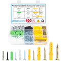 400Pcs Drywall Anchors & Screws Kit, 6 Sizes, Heavy Duty - color: 400PCS 6-Sizes