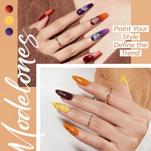 modelones Gel Nail Polish Changing Glitter 20 Colors Primer Top Base Coat - color: A0- Colors Changing Colors