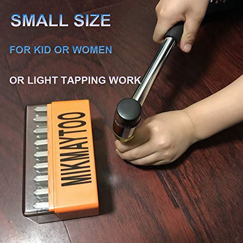 Small Rubber Mallet Hammer, Double-Faced Rubber Hammer for Jewelers Kid or women Usage or Light Tapping Work Non-Slip - size: Small Without Replacement Tip