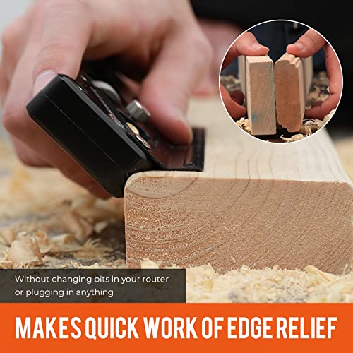 Saker Chamfer Plane-Woodworking Edge Corner Flattening Tool with Auxiliary Locator,Hand Chamfering Planer Suitable for Quick Edge Trimming of Wood (Combination upgrade-6 Cutter Heads, Black) - size: Combination upgrade - 6 Cutter Heads