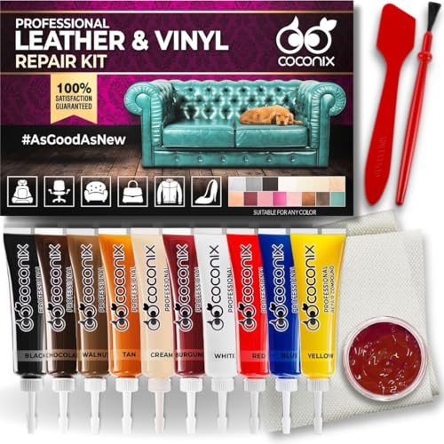 COCONIX Leather & Vinyl Repair Kit for Furniture, Car Seats, Sofas & Marine