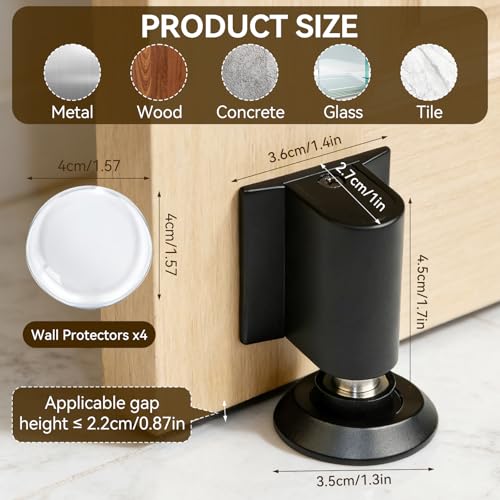 Magnetic Door Stopper,Metal Floor Mount Door Holder