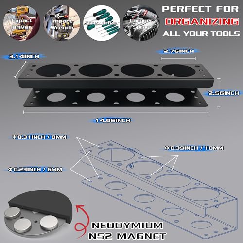 ULIBERMAGNET Magnetic Spray Can Holder,Magnetic Power Tool Organizer Rack,Heavy Duty Cup Drill Holder,Wall Mount Metal Tool Rack with Screwdriver, Cordless Drill, Spray Bottle, Utility Rack for Garage - style: Magnetic Spray Can Holder Rack