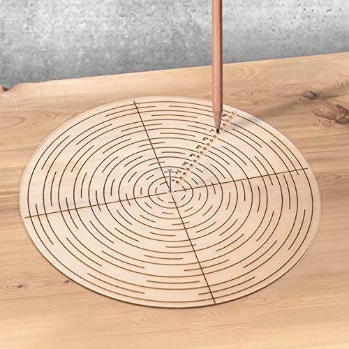POWERTEC 10" Round Center Finder Tool Compass Acrylic for Irregular Shapes, Drawing Circles on Wood, Poster Board, Plastic, Measuring Tools for Wood Lathe, Woodworking, Carpenter (71421) - style: center finder
