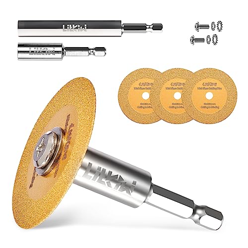 Mini Glasses Cutting Disc,1mm Ultra-Thin,with 2PCS 1/4" Hex Shank - size: 2PCS