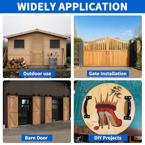TamBee 2PCS 6-1/2 Inch Pulls Black Door Pull Handle Metal Kitchen Cabinets Furniture Wardrobe Medicine Handle in Black Door Hardware Gate Handle Door Pulls Warehouse Outdoor - size: 2 Pack 6-1/2 Inch Black