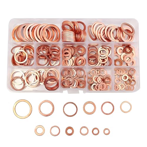 MuHize Copper Washers Kit 300PCS 12 Sizes