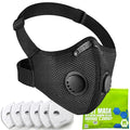 BASE CAMP M PRO Dust Mask, All day Comfortable Reusable Respirator Mask, L-shaped Head Strap Design, Safety Work Mask for Woodworking, Landscaping, DIY, Dust, Pollen,1 Pack - style: 1pack