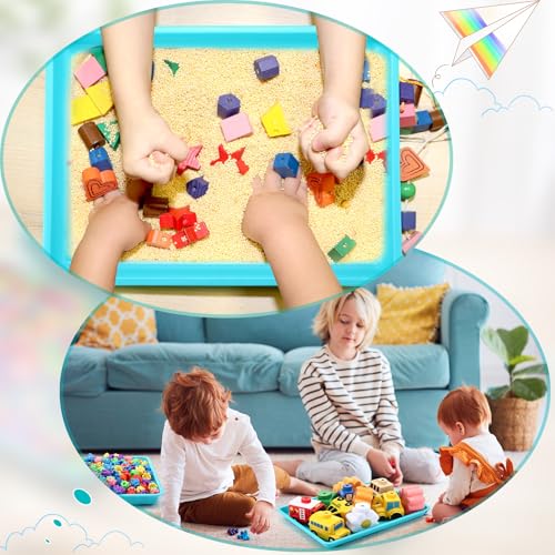 Maitys 15 Pack Plastic Art Trays 12 x 16 Inch Sensory Trays, Mint Green - color: Mint Green