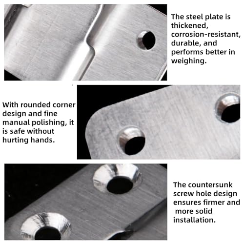 4 Pairs Large Silver Stainless Steel Interlocking Flush Mount French Cleat Hangers – Hidden Hardware for Frames, Furniture, Beds, Mirrors, Photos, Paintings, etc.