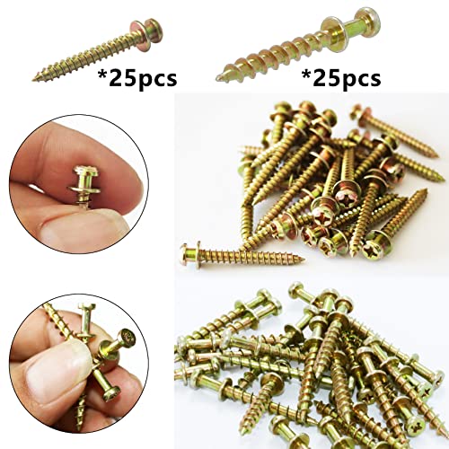 50Pcs 2 Size Bear Claw Drywall Picture Hangers Screws for Frame-Gold - size: Color zinc mix