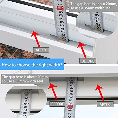 TAROSE Weather Stripping Door Seal, 33 Feet Long Black (Width 35mm) - color: Black, size: 35 mm, 33ft